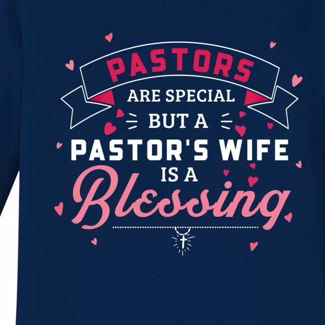 Pastor's Wife Is Blessing Christian Family Gift Baby Long Sleeve Bodysuit