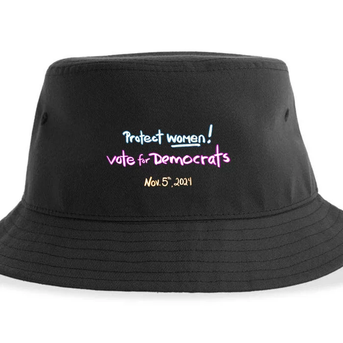 Protect Women! Kamala 2024. Election 2024 Sustainable Bucket Hat