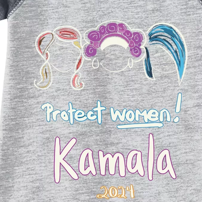 Protect Women Kamala 2024 Election Infant Baby Jersey Bodysuit