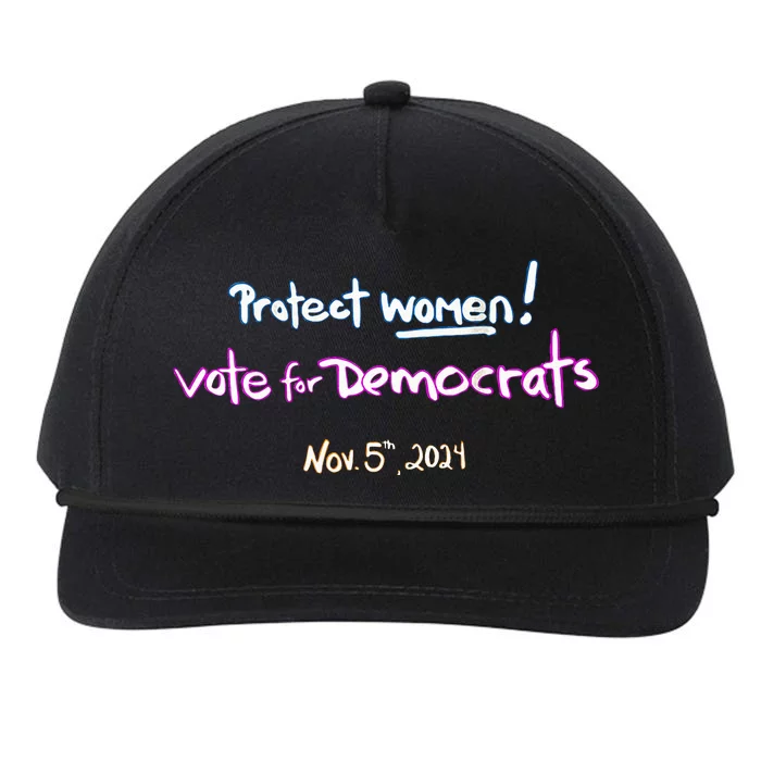 Protect Women! Kamala 2024 Vote Democrats Snapback Five-Panel Rope Hat