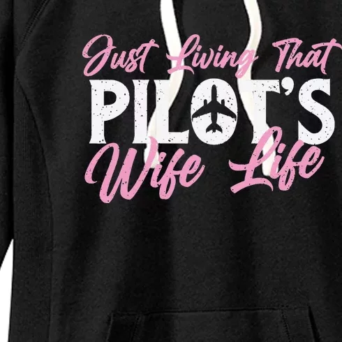 Pilot's Wife Life Plane Airline Pilot Aviation Enthusiast Women's Fleece Hoodie