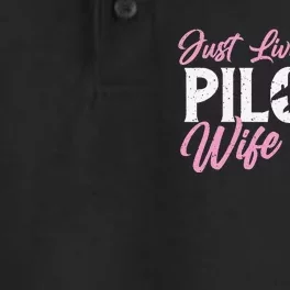 Pilot's Wife Life Plane Airline Pilot Aviation Enthusiast Dry Zone Grid Performance Polo