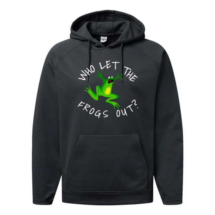 Passover Who Let The Frogs Out Funny Jewish Matzah Performance Fleece Hoodie