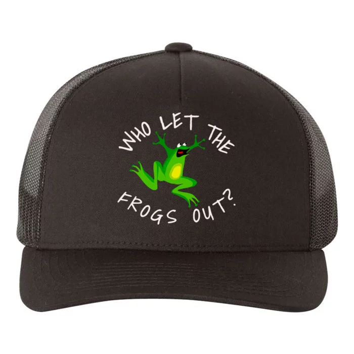 Passover Who Let The Frogs Out Funny Jewish Matzah Yupoong Adult 5-Panel Trucker Hat