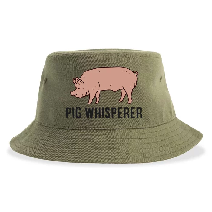 Pig Whisperer Love Pigs Pig Farmer Pig Whisperer Sustainable Bucket Hat