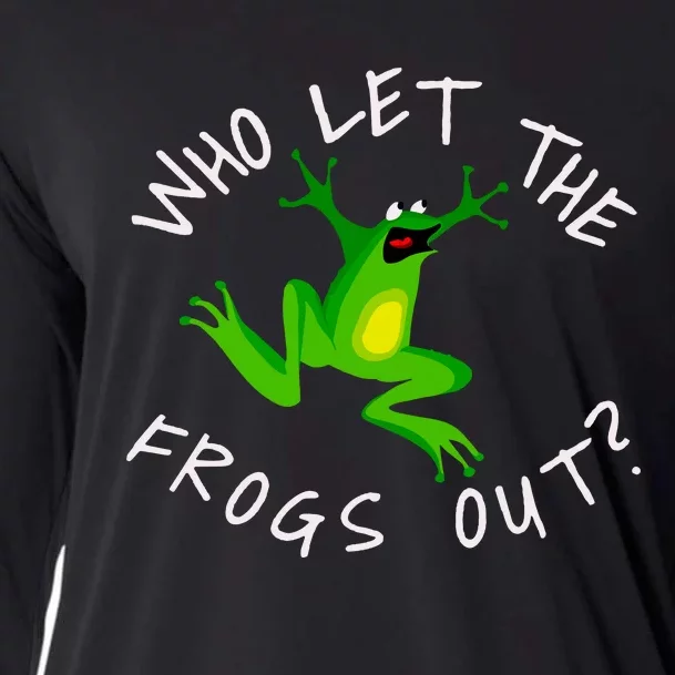 Passover Who Let The Frogs Out Funny Jewish Matzah Cooling Performance Long Sleeve Crew