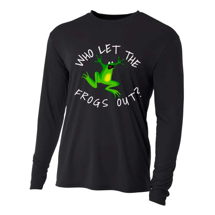 Passover Who Let The Frogs Out Funny Jewish Matzah Cooling Performance Long Sleeve Crew