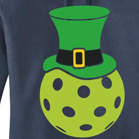 Pickleball With Leprechaun Hat St Patricks Day Women's Pullover Hoodie