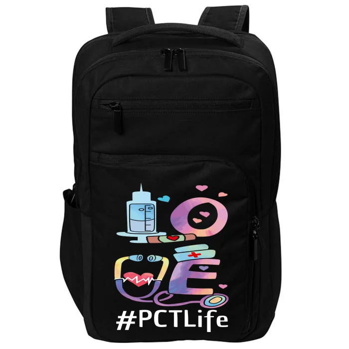 Pct Week Love Patient Care Technician Nursing Gift Impact Tech Backpack