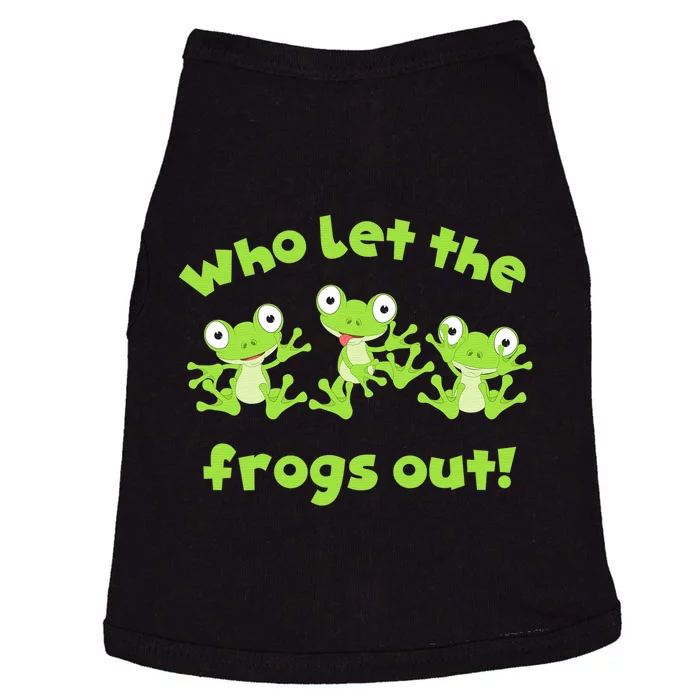 Passover Who Let The Frogs Out Funny Jewish Matzah Doggie Tank