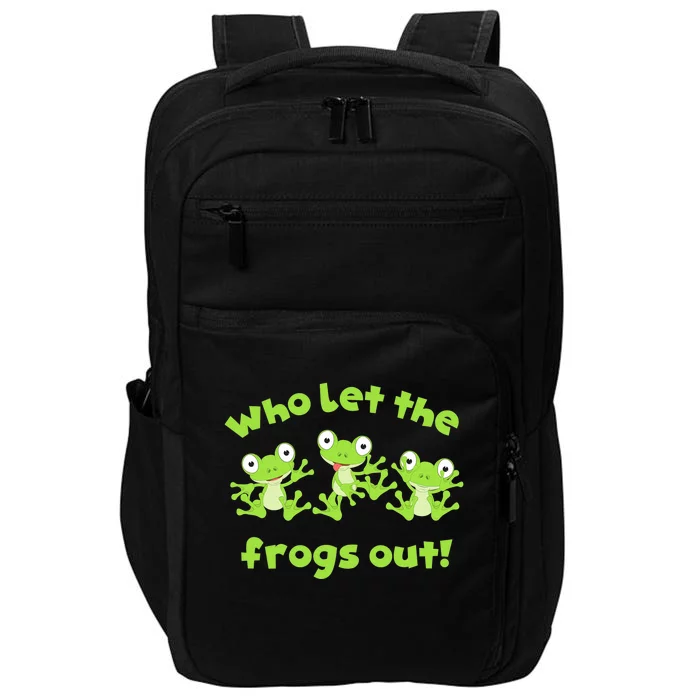 Passover Who Let The Frogs Out Funny Jewish Matzah Impact Tech Backpack