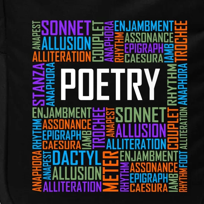 Poetry Words Lover Gift Poet Writing Poem Writer Gift Impact Tech Backpack