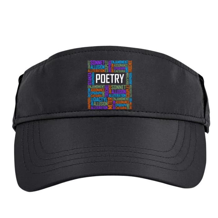 Poetry Words Lover Gift Poet Writing Poem Writer Gift Adult Drive Performance Visor