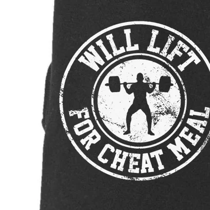 Powerlifting Will Lift For Cheat Meal Funny Gym Workout Doggie 3-End Fleece Hoodie