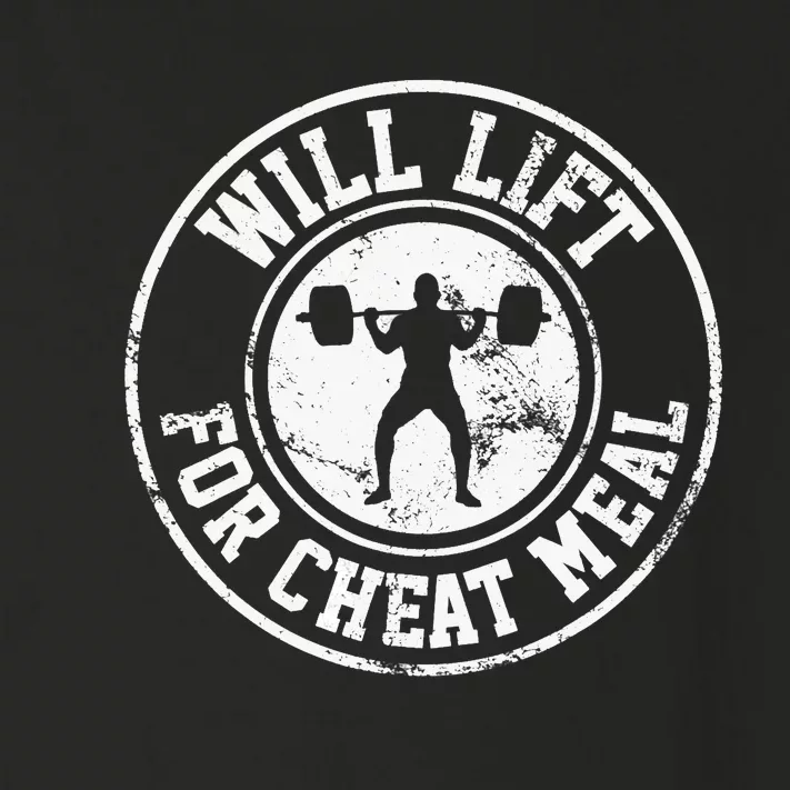 Powerlifting Will Lift For Cheat Meal Funny Gym Workout Toddler Long Sleeve Shirt