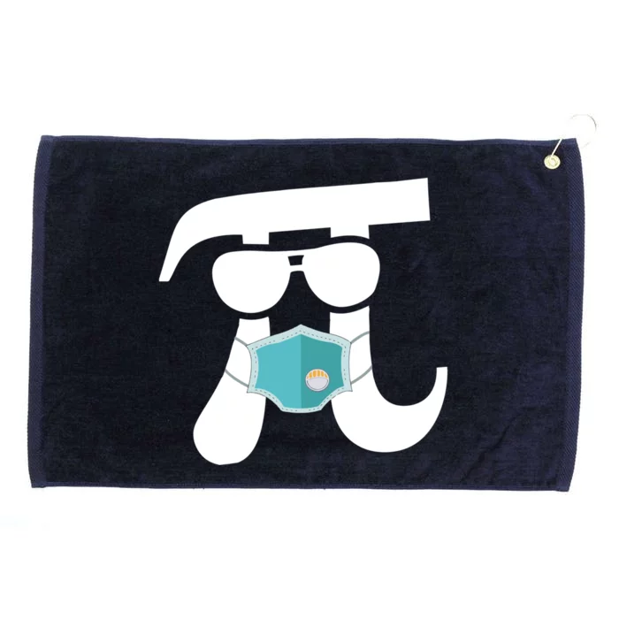 Pi Wearing Mask Happy Pi Day Teacher Student Gift Grommeted Golf Towel