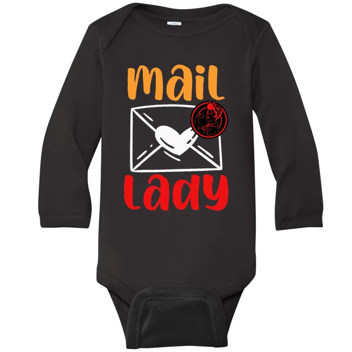 Postal Worker Mailman Mail Lady Baby Long Sleeve Bodysuit