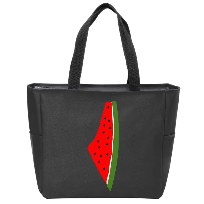 Palestine Watermelon Map Zip Tote Bag