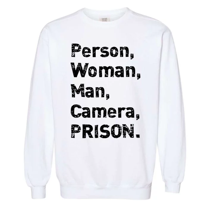 Person, Woman, Man, Camera, PRISON Garment-Dyed Sweatshirt