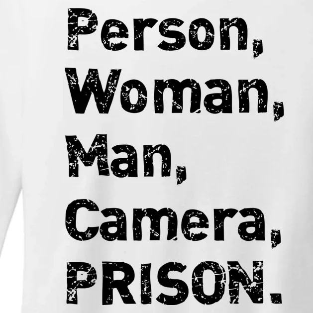 Person, Woman, Man, Camera, PRISON Womens CVC Long Sleeve Shirt