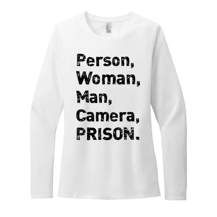 Person, Woman, Man, Camera, PRISON Womens CVC Long Sleeve Shirt