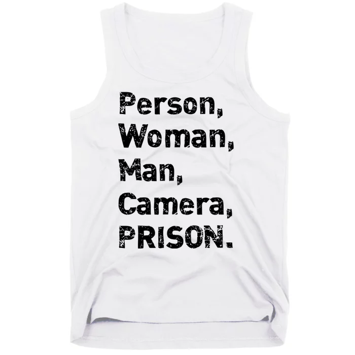 Person, Woman, Man, Camera, PRISON Tank Top