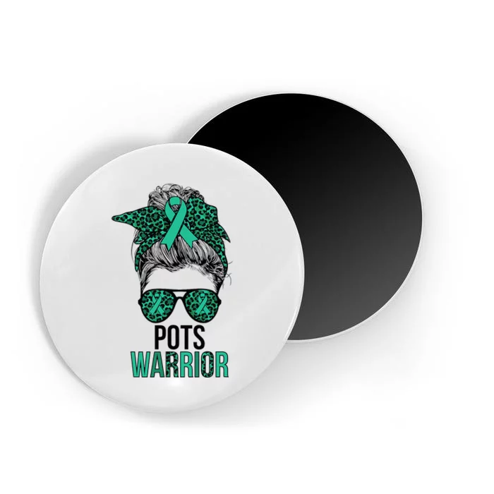 Pots Warrior Messy Bun Pots Awareness Day Pots Fighter Magnet