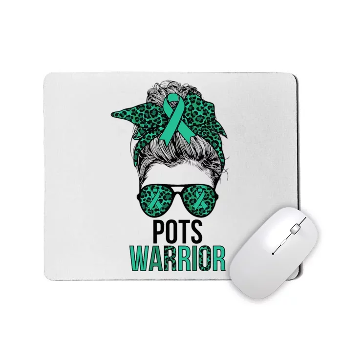 Pots Warrior Messy Bun Pots Awareness Day Pots Fighter Mousepad