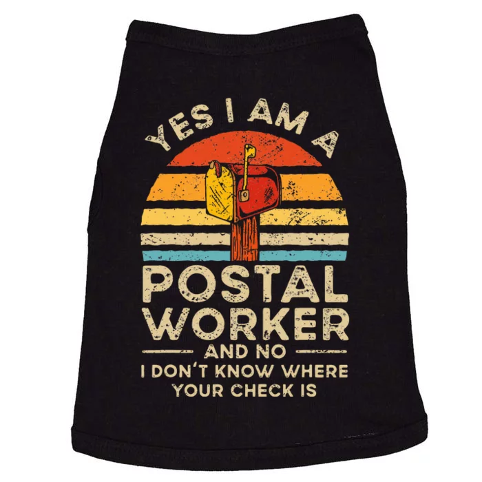 Postal Worker Mail Delivery Postman Doggie Tank