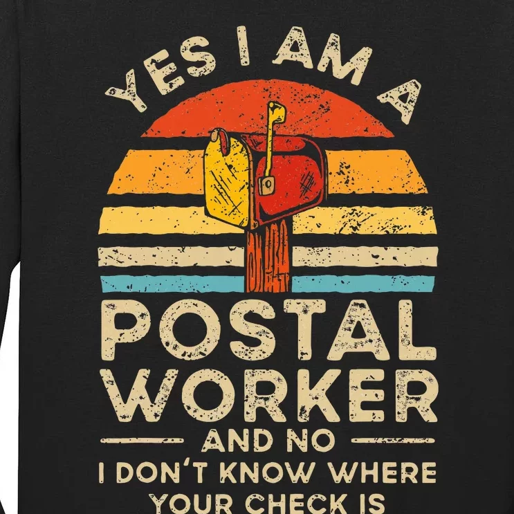 Postal Worker Mail Delivery Postman Tall Long Sleeve T-Shirt