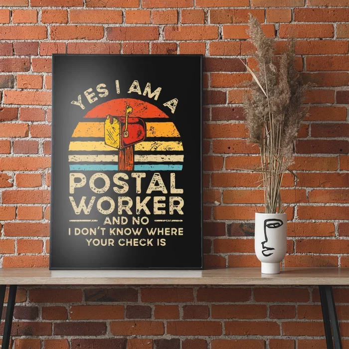 Postal Worker Mail Delivery Postman Poster