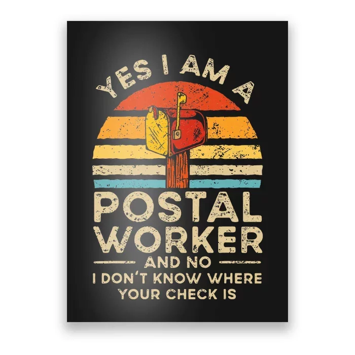 Postal Worker Mail Delivery Postman Poster