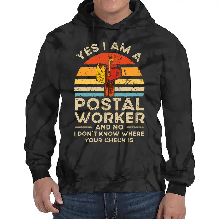 Postal Worker Mail Delivery Postman Tie Dye Hoodie