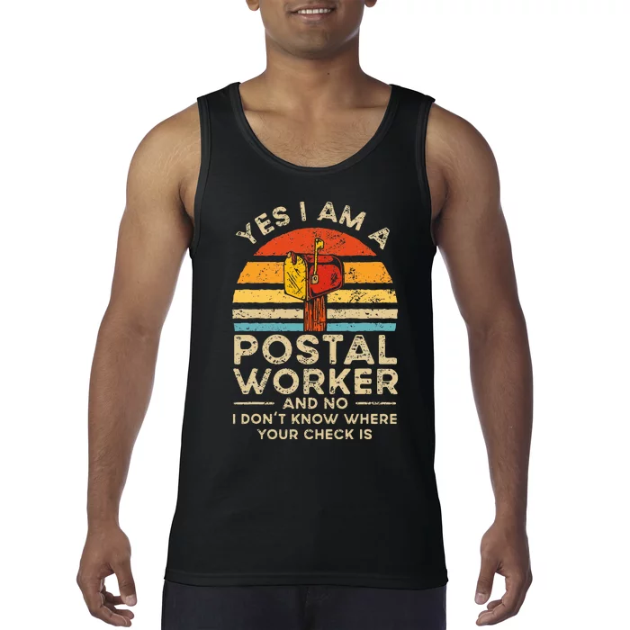 Postal Worker Mail Delivery Postman Tank Top