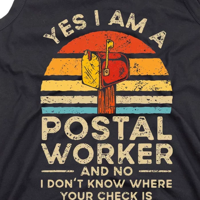 Postal Worker Mail Delivery Postman Tank Top