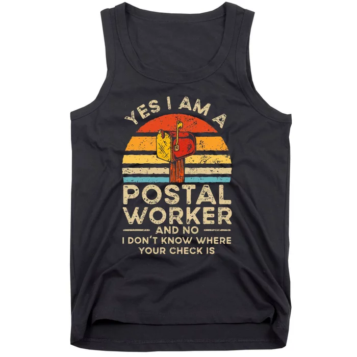 Postal Worker Mail Delivery Postman Tank Top