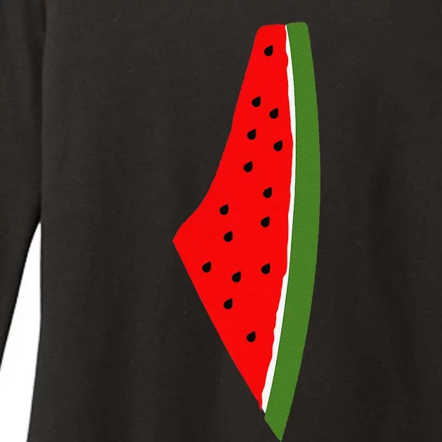 Palestine Watermelon Map Womens CVC Long Sleeve Shirt