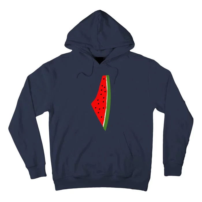 Palestine Watermelon Map Tall Hoodie