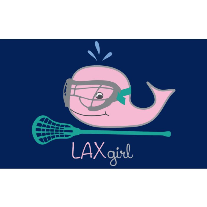 Pink Whale Mask Stick LAX Bumper Sticker