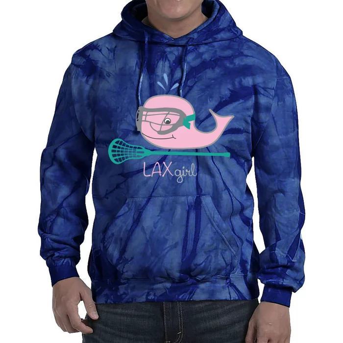 Pink Whale Mask Stick LAX Tie Dye Hoodie