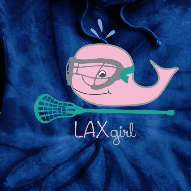 Pink Whale Mask Stick LAX Tie Dye Hoodie