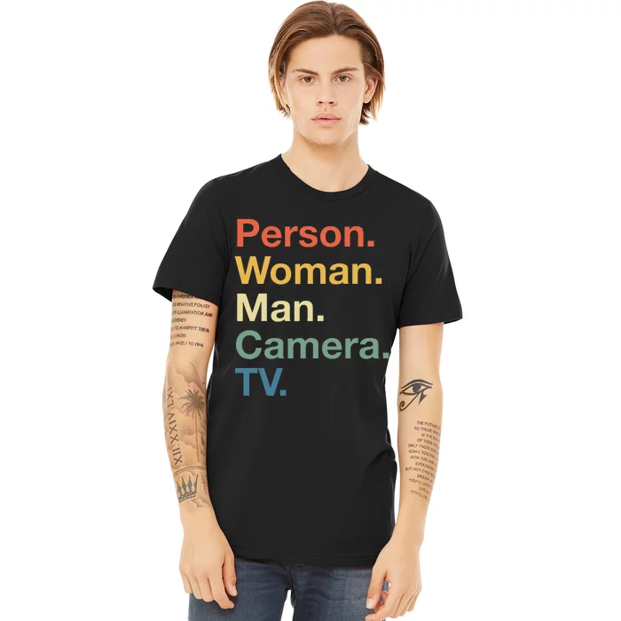 Person Woman Man Camera Tv Cognitive Test Usa 2020 Premium T-Shirt