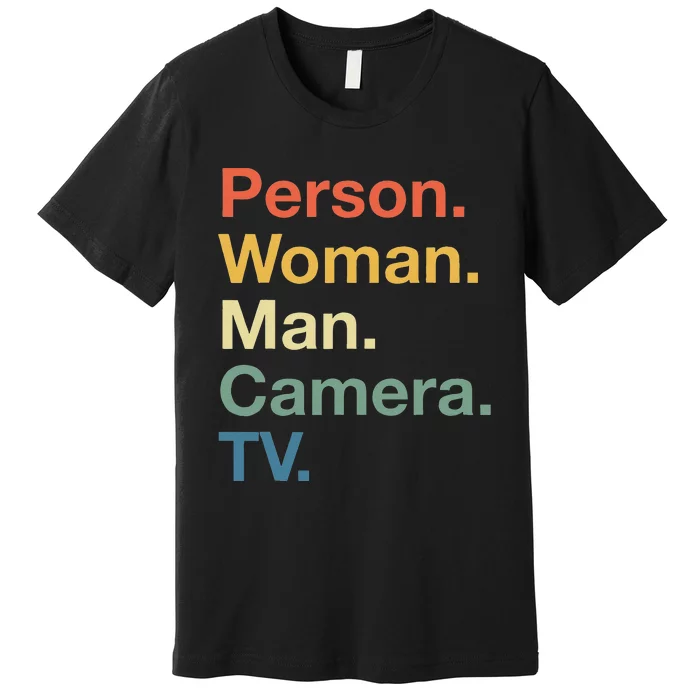 Person Woman Man Camera Tv Cognitive Test Usa 2020 Premium T-Shirt