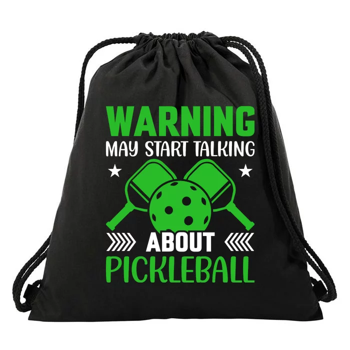 Pickleball Warning May Start Talking About Pickleball Drawstring Bag