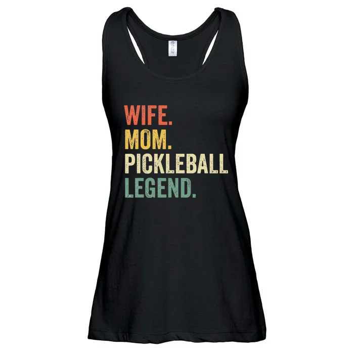 Pickleball Wife Mom Legend Vintage Mother's Day Ladies Essential Flowy Tank