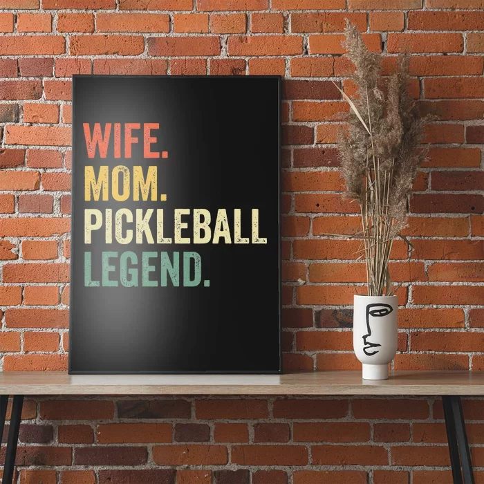 Pickleball Wife Mom Legend Vintage Mother's Day Poster