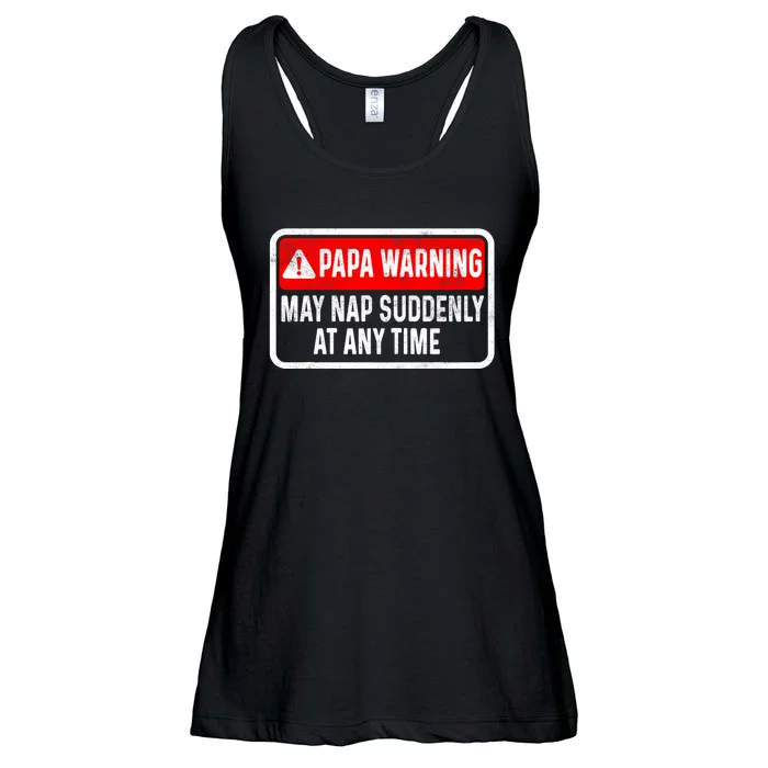 Papa Warning May Nap Suddenly At Any Time For FatherS Day Ladies Essential Flowy Tank