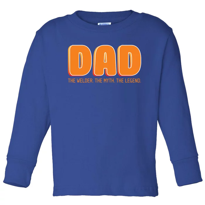 Papa Welder Meaningful Gift Toddler Long Sleeve Shirt