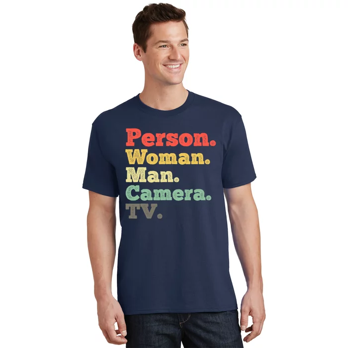 Person Woman Man Camera TV Retro Vintage T-Shirt