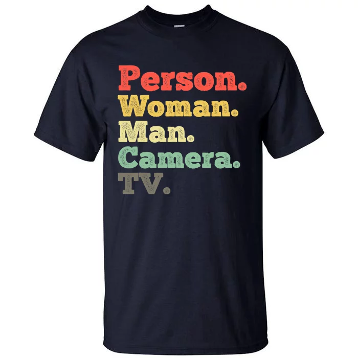 Person Woman Man Camera TV Retro Vintage Tall T-Shirt